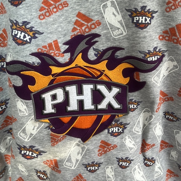 adidas NBA PHX basketball zip up grey hoodie - Picture 5 of 6